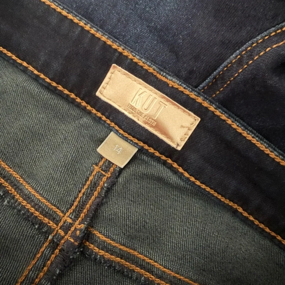 NWT KUT FROM KLOTH Meg High Rise Patch Pocket Wide Leg Jeans Sz 14 - Picture 4 of 6